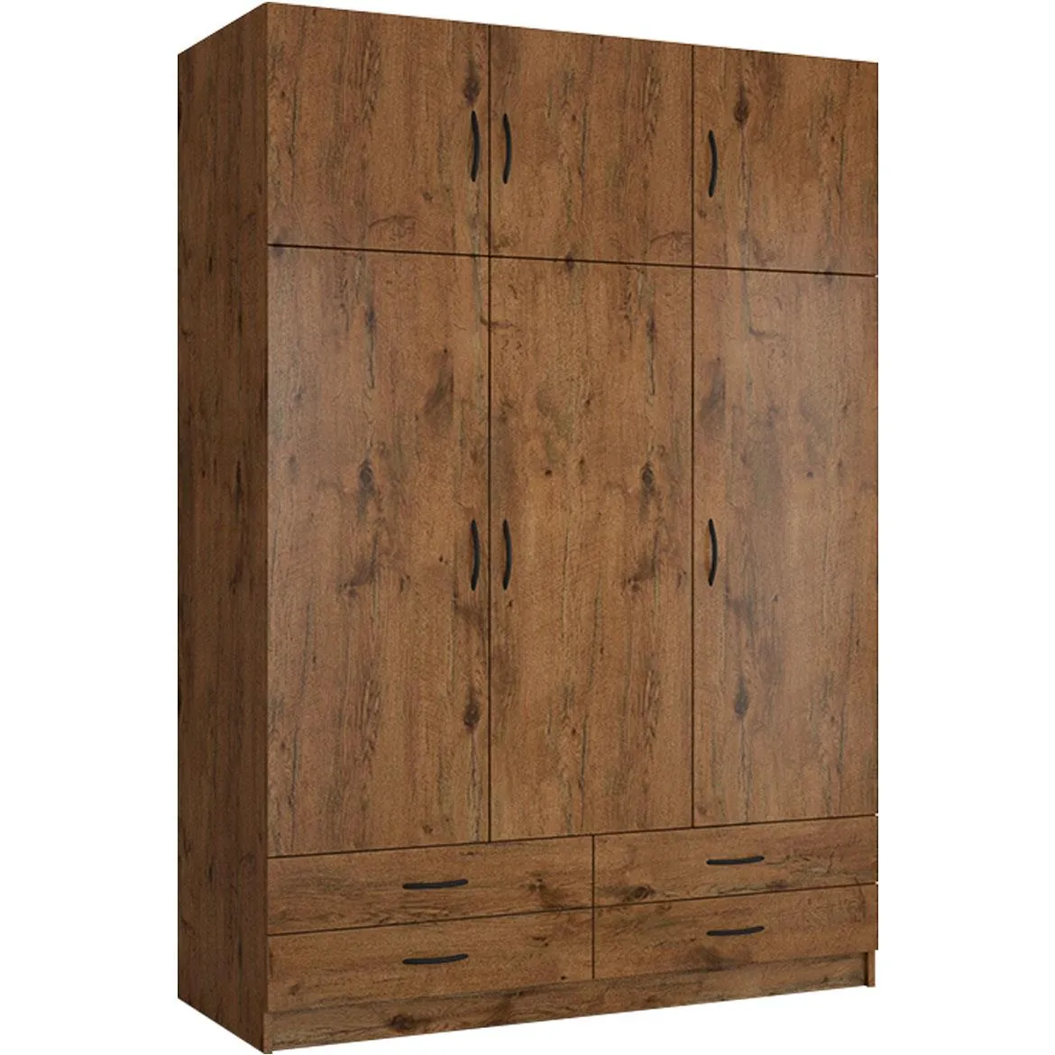 Stella ormar 6 vrata+4 fioke 135x55x194 tamni hrast