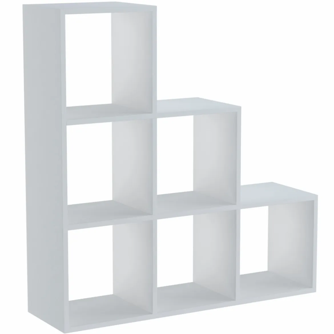 Step polica 6 otvora 115x30x115 bela
