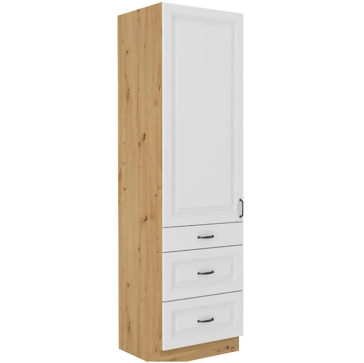 Stilo 60dks-210 3s 1f ormar 1vrata+1fioka+2korpe 60x57x210 hrast artisan/beli