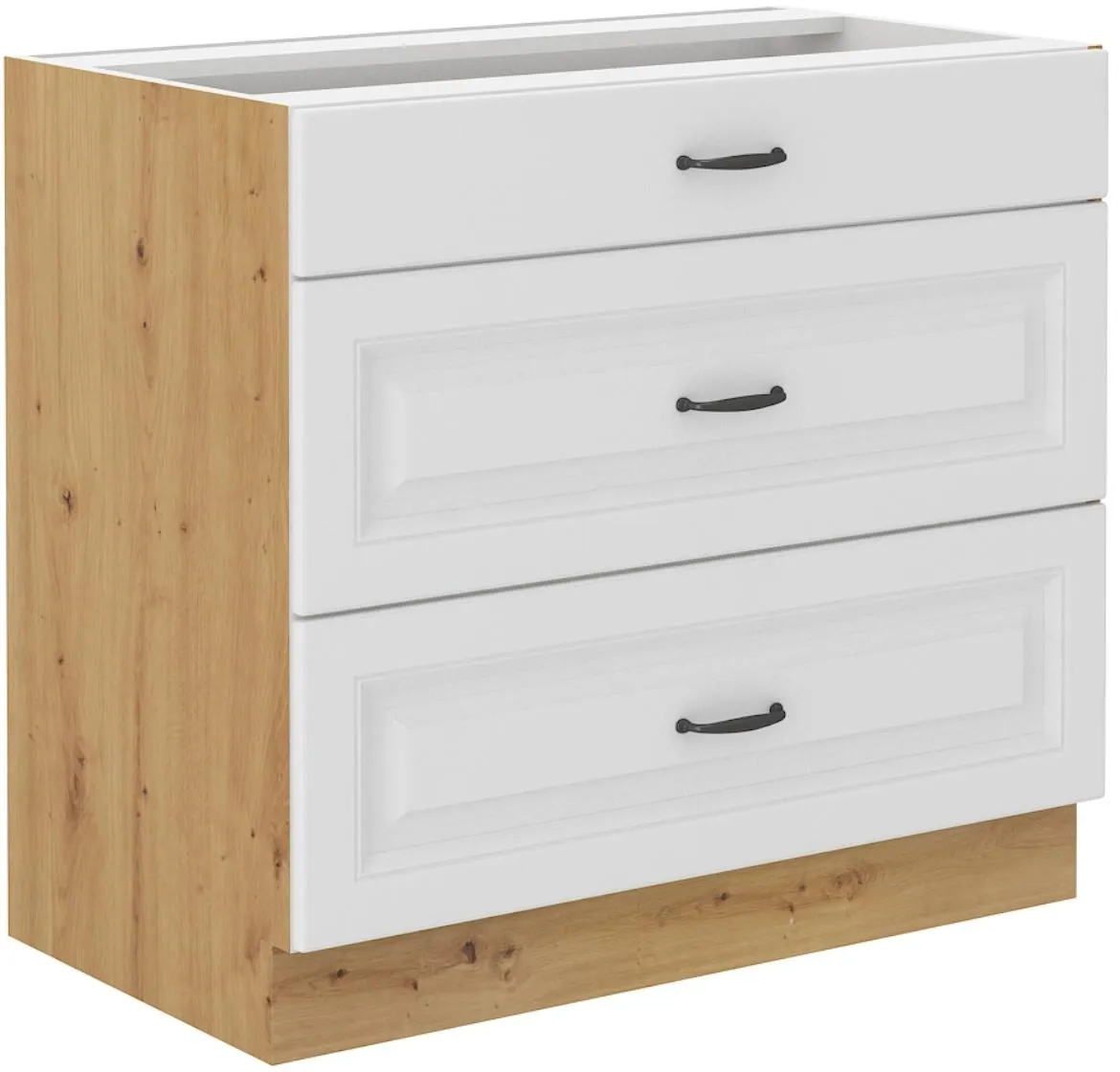 Stilo 80d 3s bb baza 1fioka+2korpe 80x52x82 hrast artisan/bela