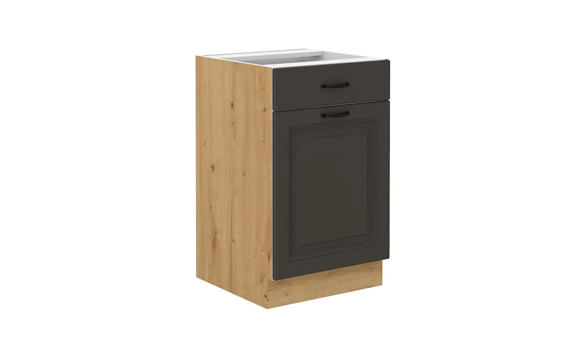 Stilo baza 1 vrata+1 fioka hrast/grafit 50x52x82 cm