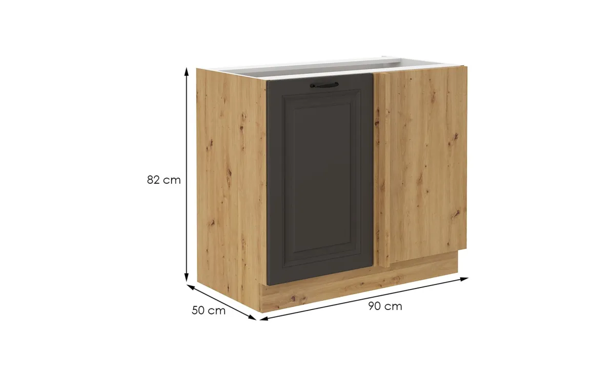 Stilo ugaona baza 105 1 vrata hrast/grafit 45,90x52x82 cm