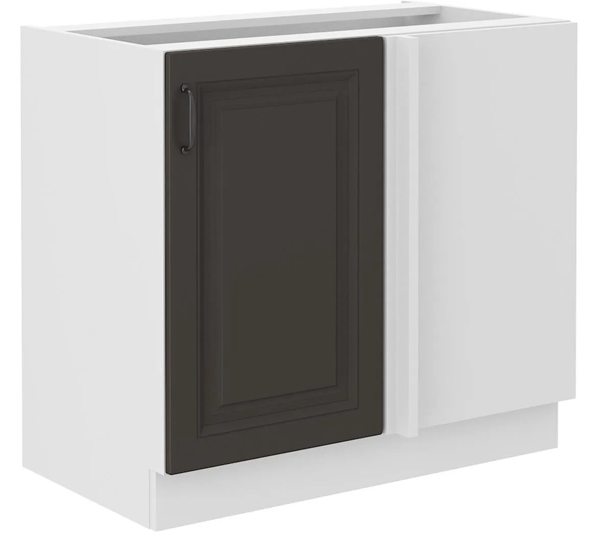 Stilo ugaoni kuhinjski element 1 vrata 90x60x82 beli/tamno sivi