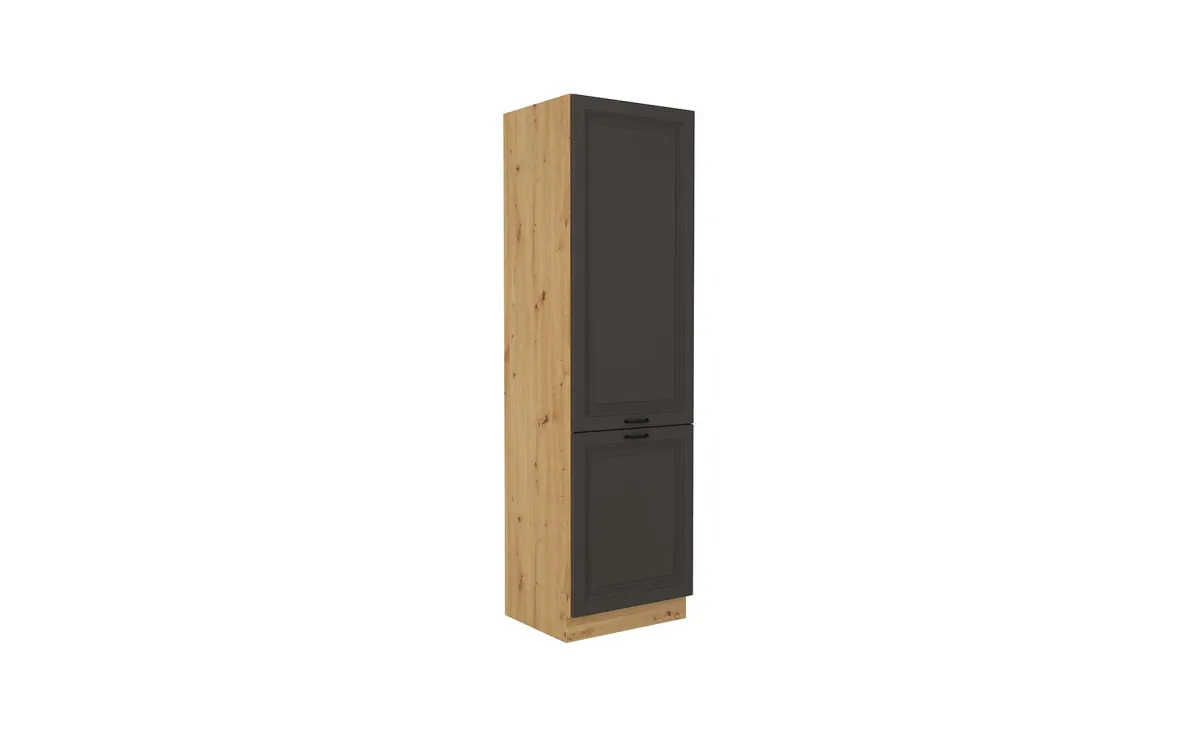 Stilo visoki element za frižider 2 vrata hrast/grafit 60x57x210 cm