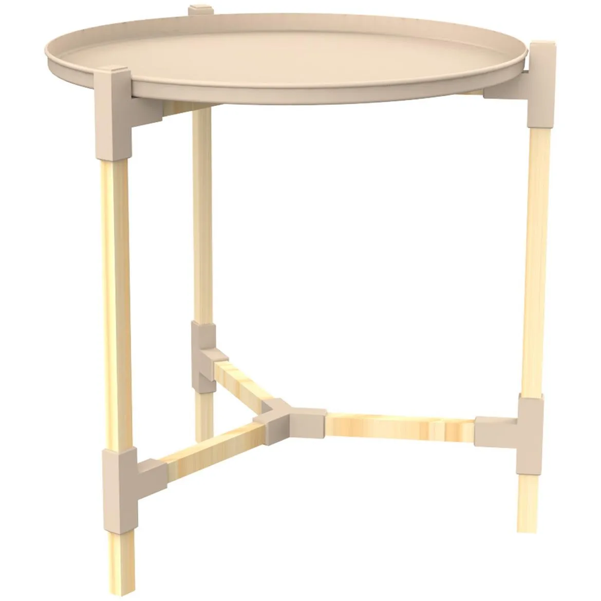 Stol s pladnjem FIX2023-1 bež/prirodna 46x46x53