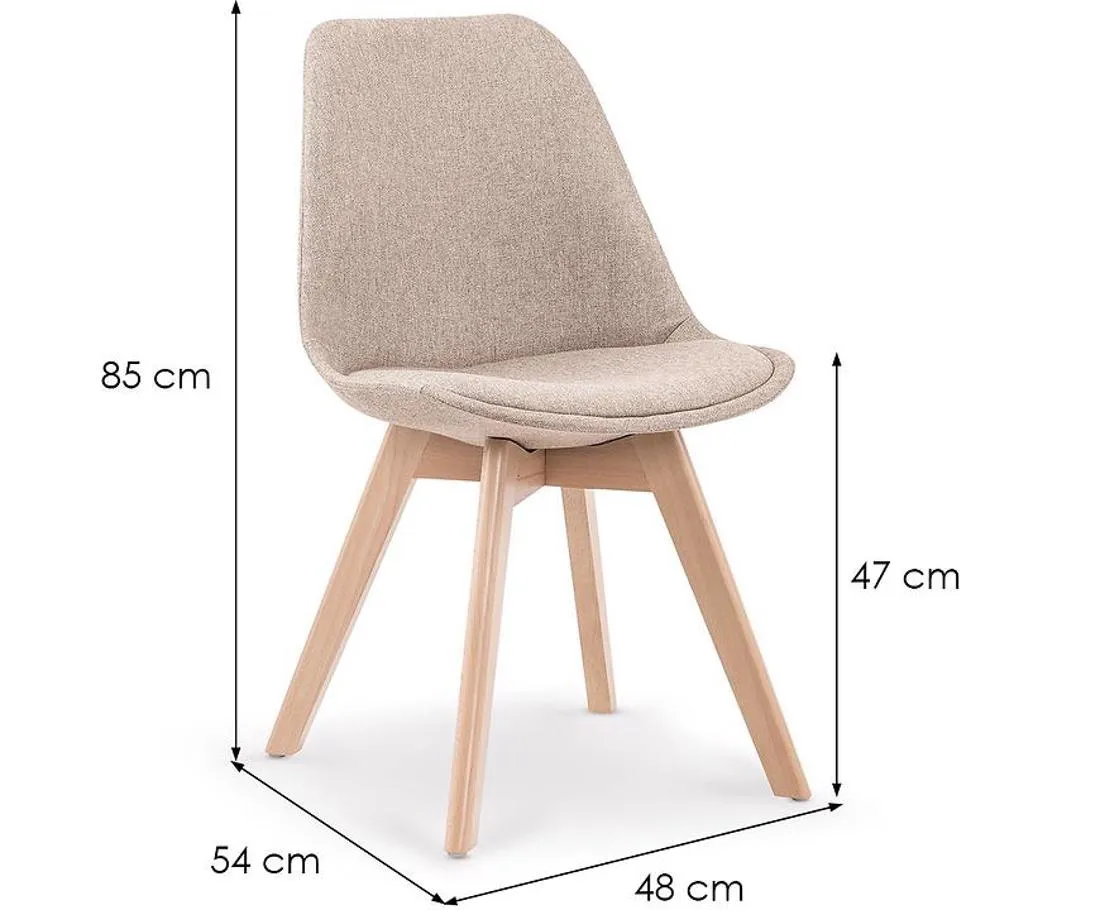 Stolica K303 tkanina/drvo bež