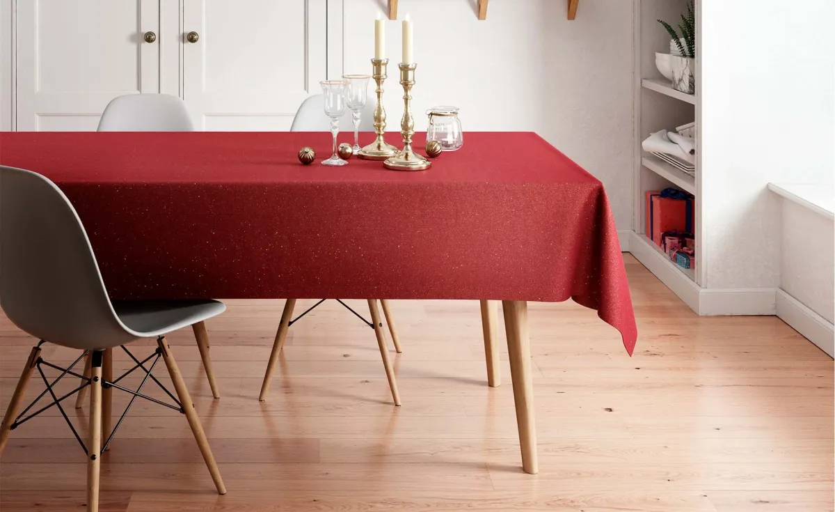 Stolnjak Lurex 138x240cm crveni