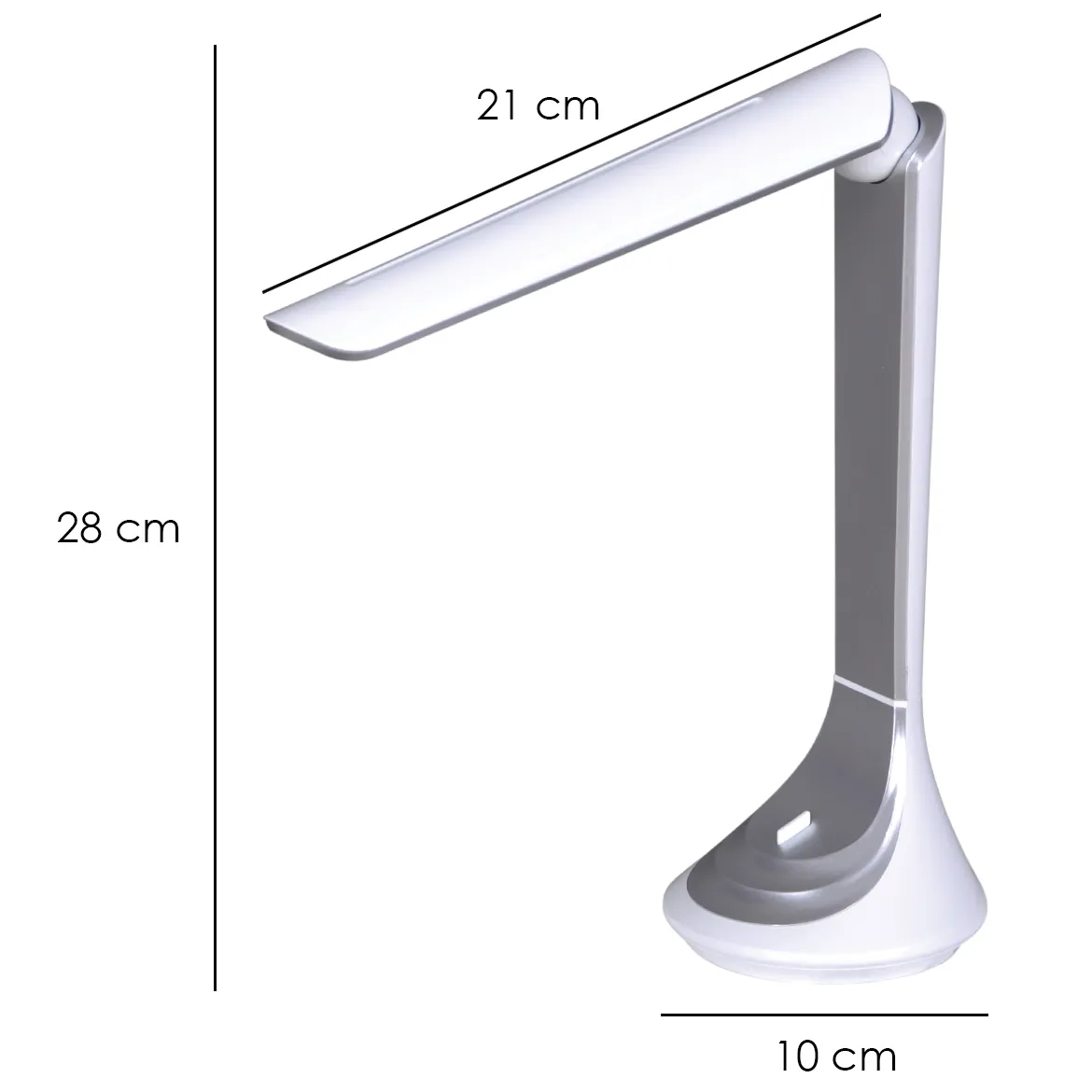 Stona lampa  Aston srebrna