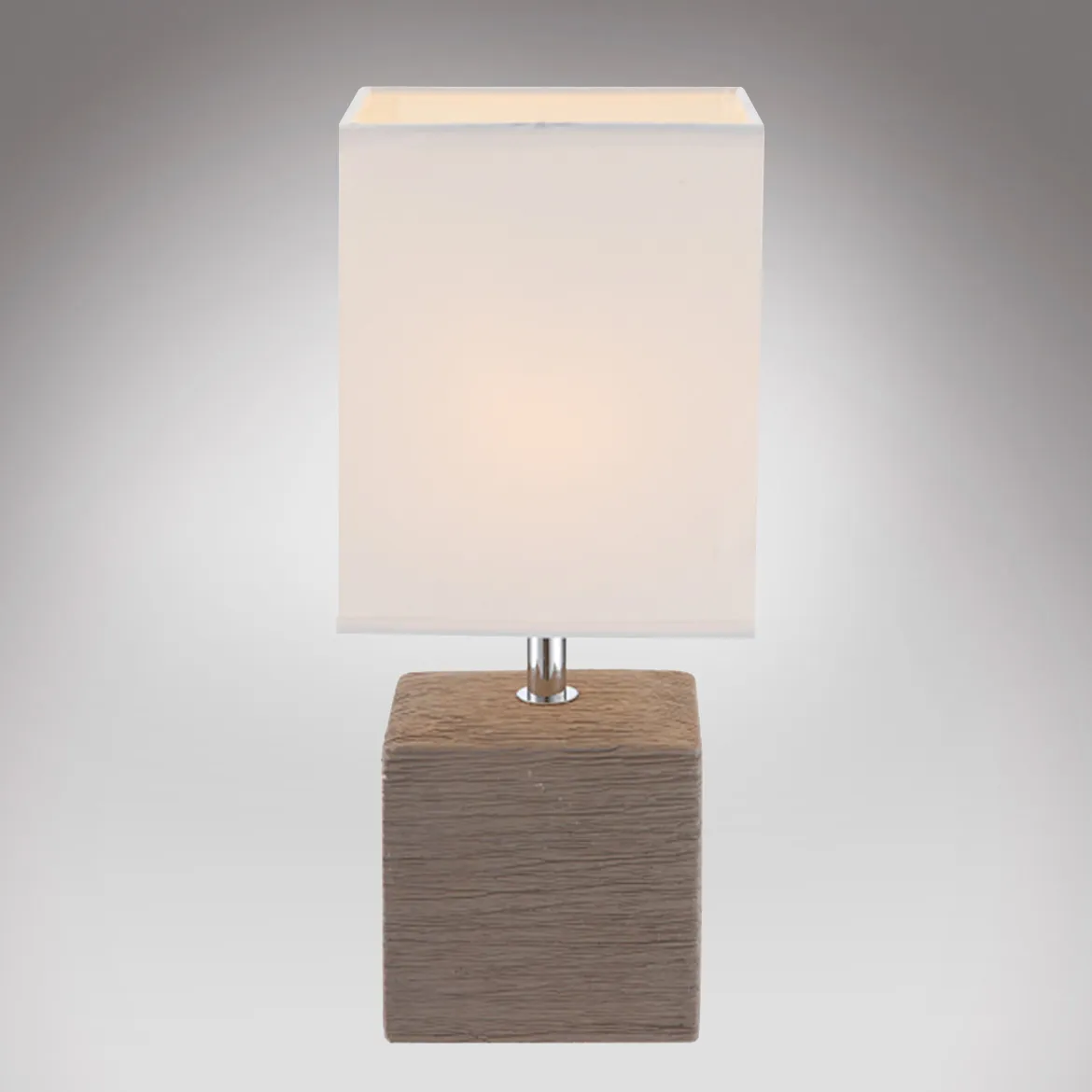 Stona lampa Valentino Cube braon