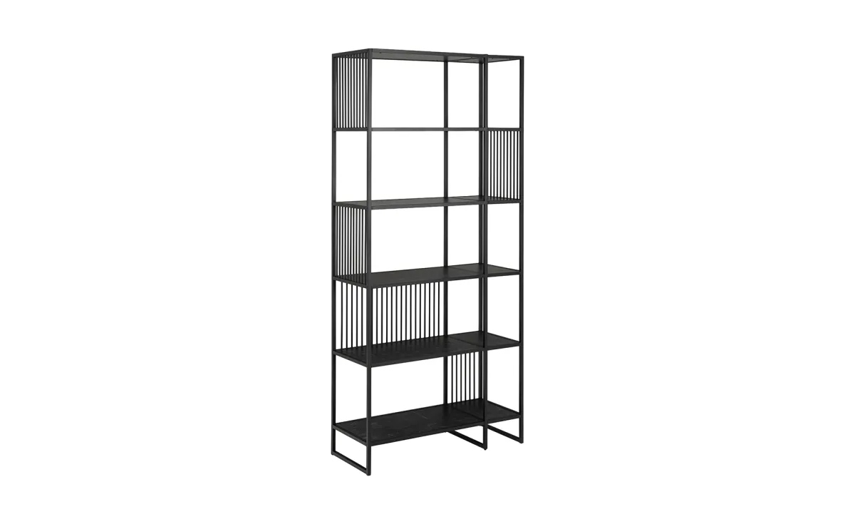 Strington polica 85x35x185 cm crna