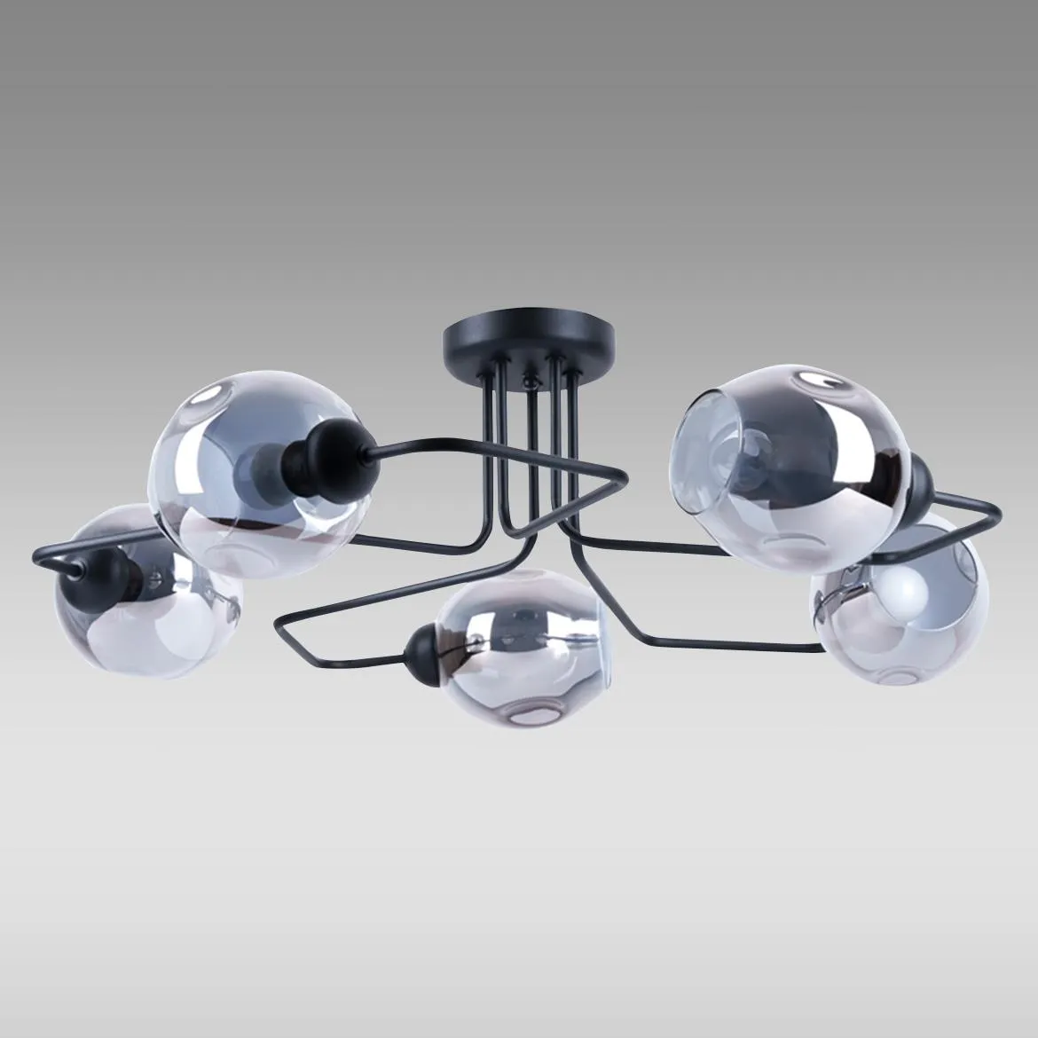 Stropna lampa Amber 5 siva