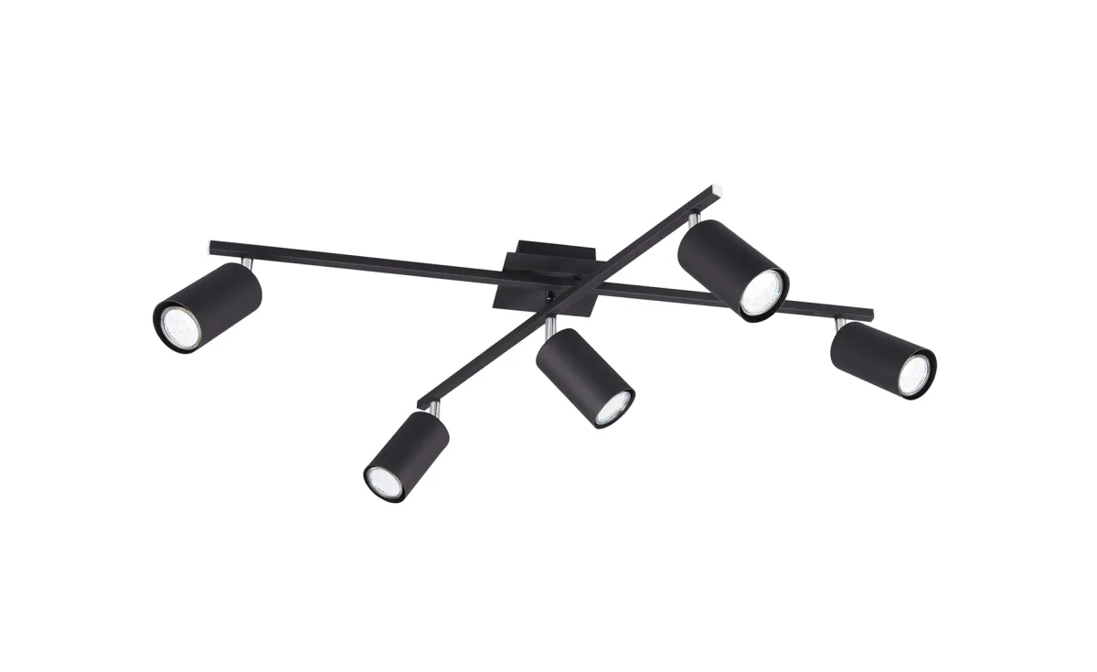 Stropna lampa Marley 5 crna