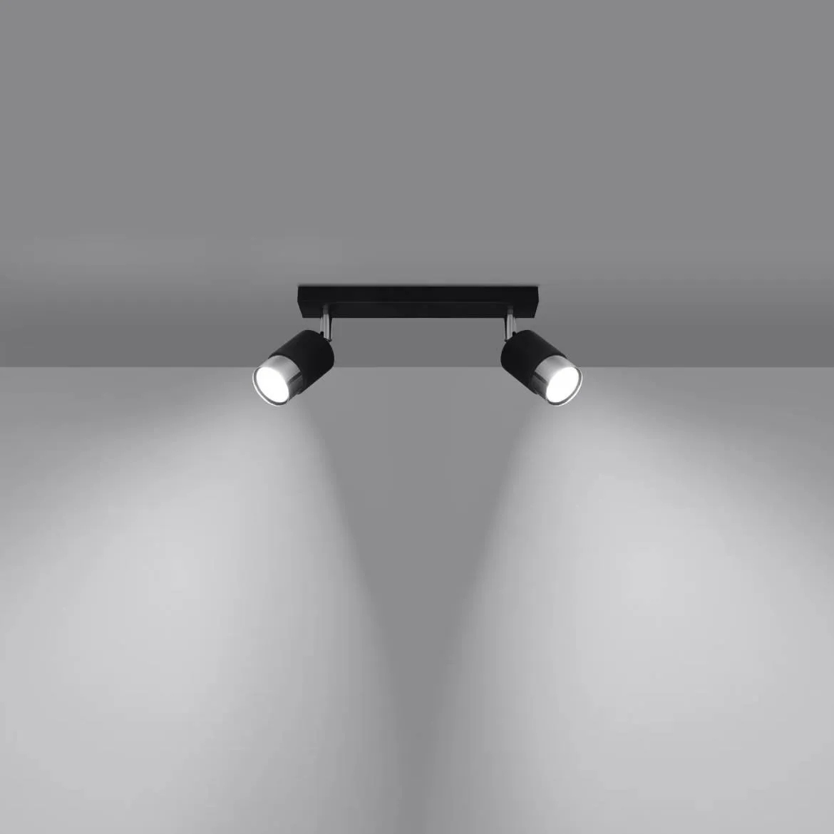 Stropna lampa Nero 2 crna