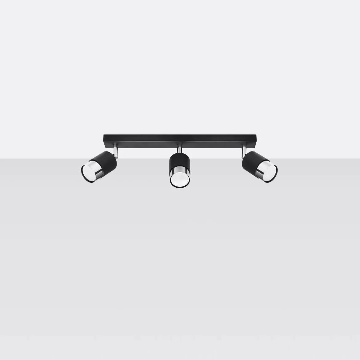 Stropna lampa Nero 3 crna