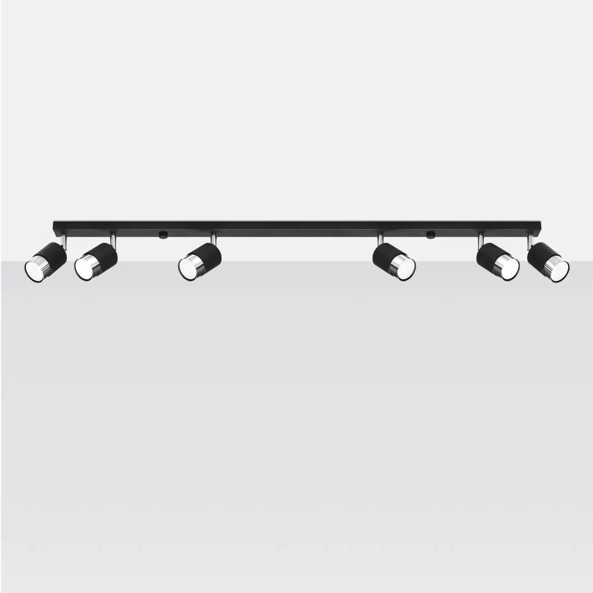 Stropna lampa Nero 6 crna