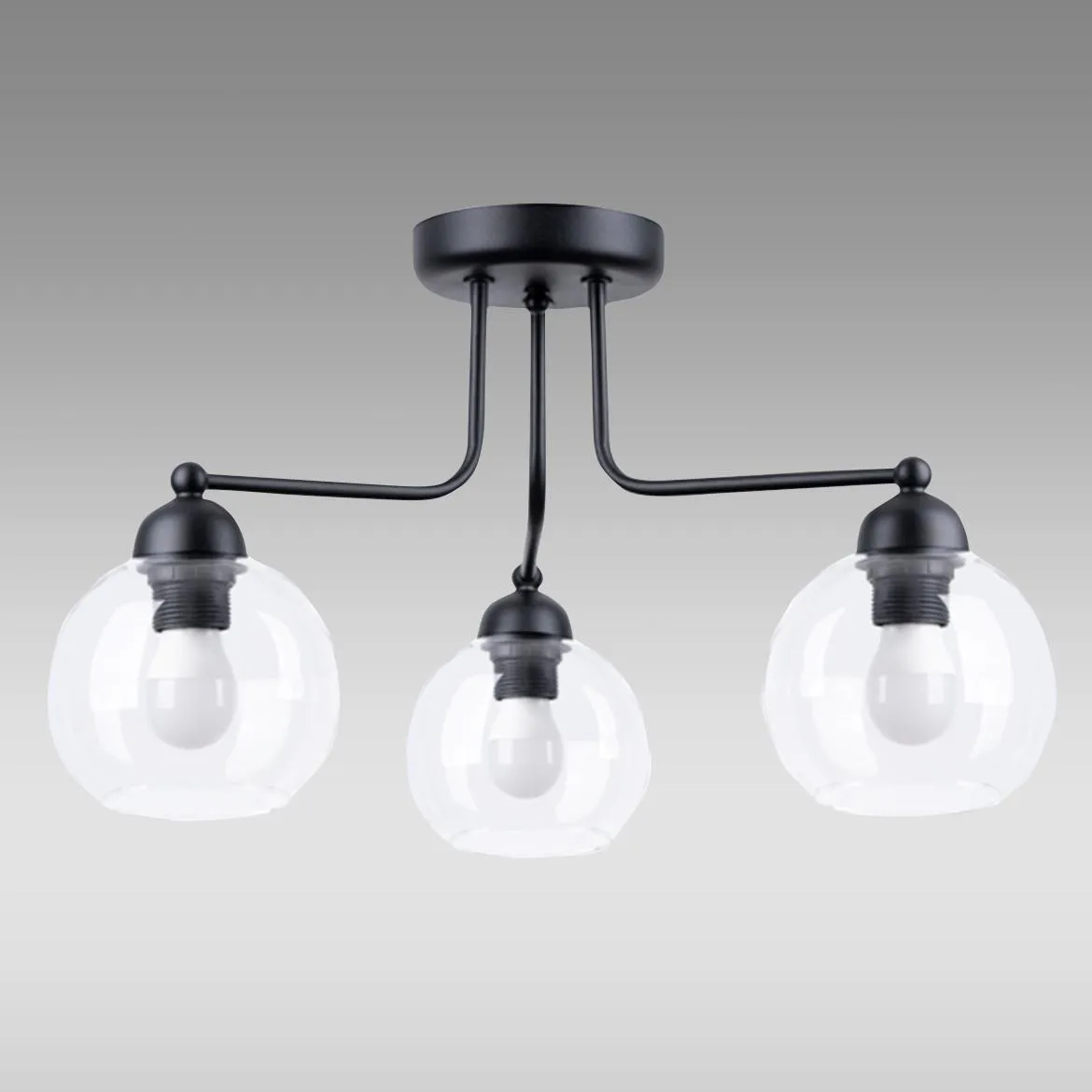 Stropna lampa Selena 3 crna