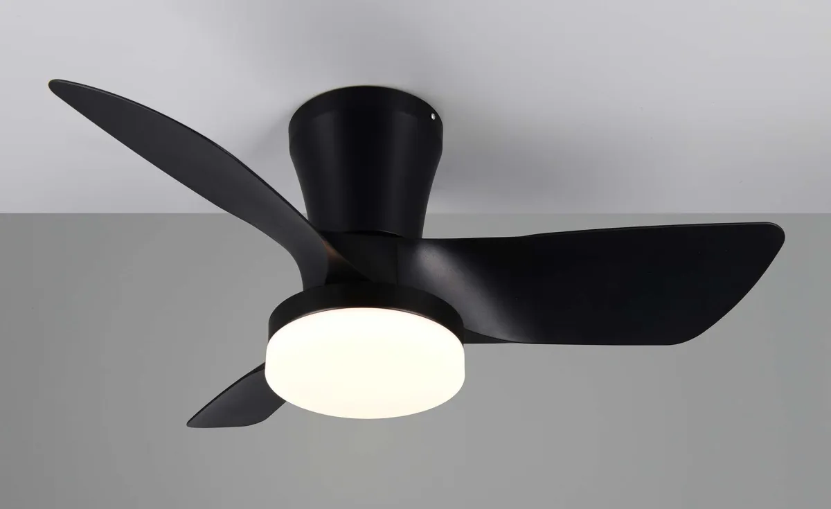 Stropni ventilator rowena led crni