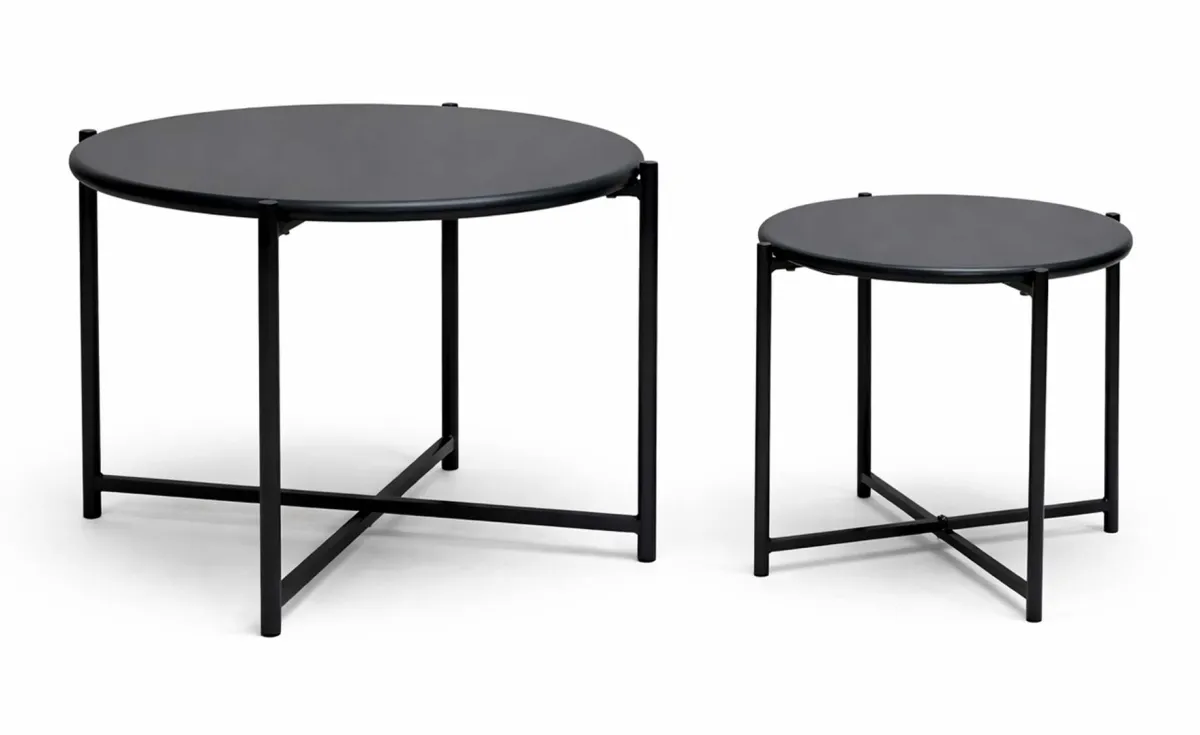 Swan metalni stočić set - antracit