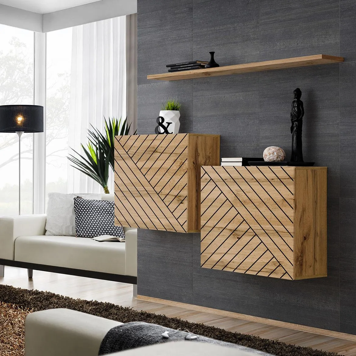 Switch I Line Wtl Sw SB1 - L komoda 130x30x110 cm hrast wotan