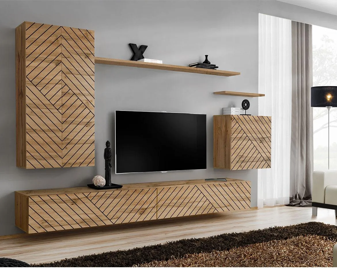 Switch II Line regal 270x40x160 cm hrast wotan