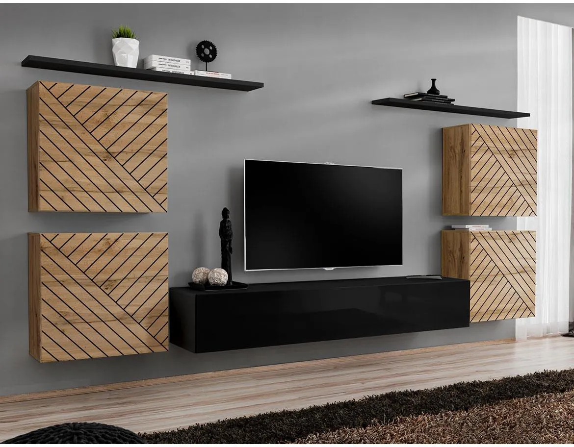 Switch IV Line 320x40x160 cm hrast wotan/crni
