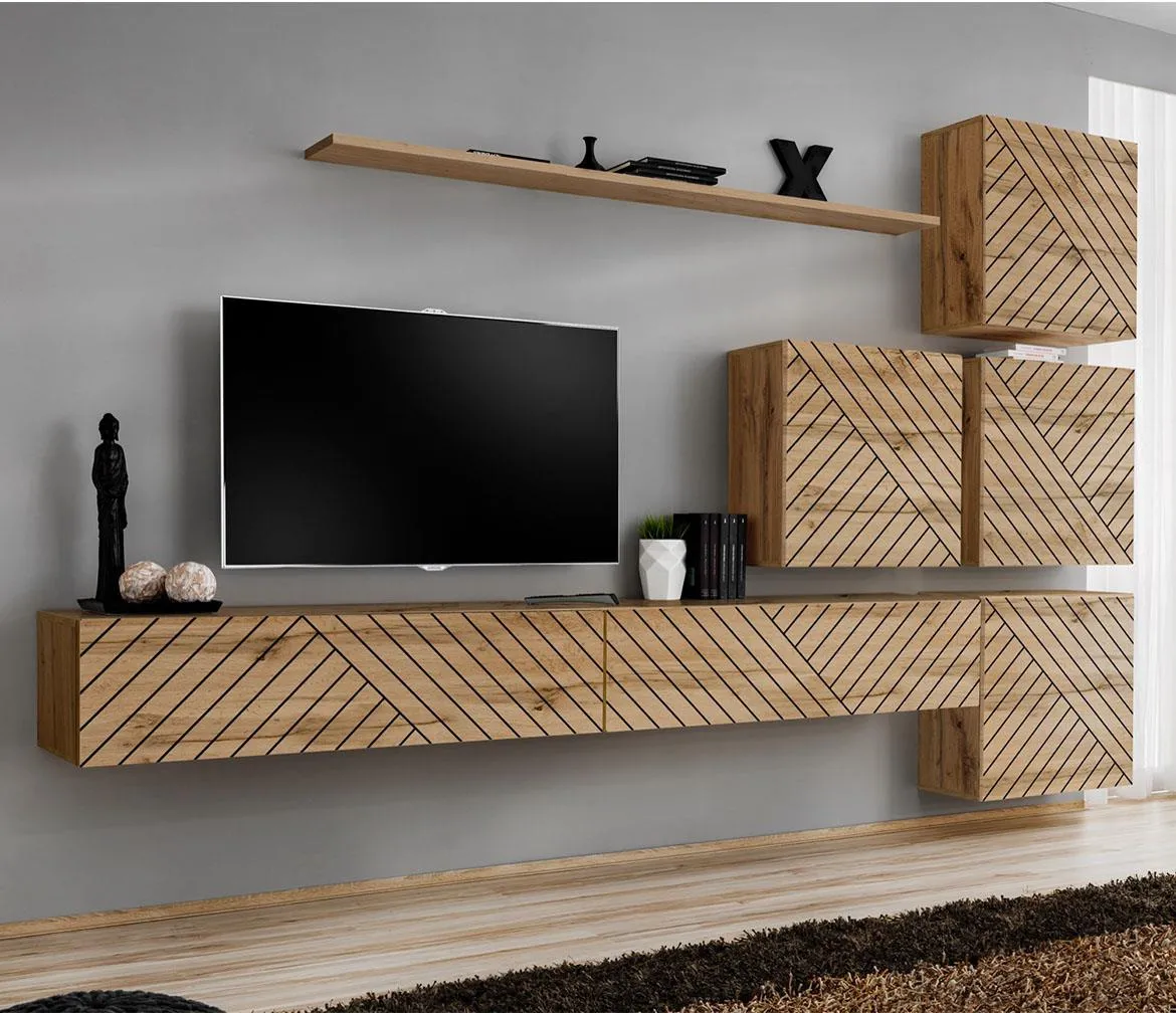 Switch IX Line regal 310x40x200 cm hrast wotan