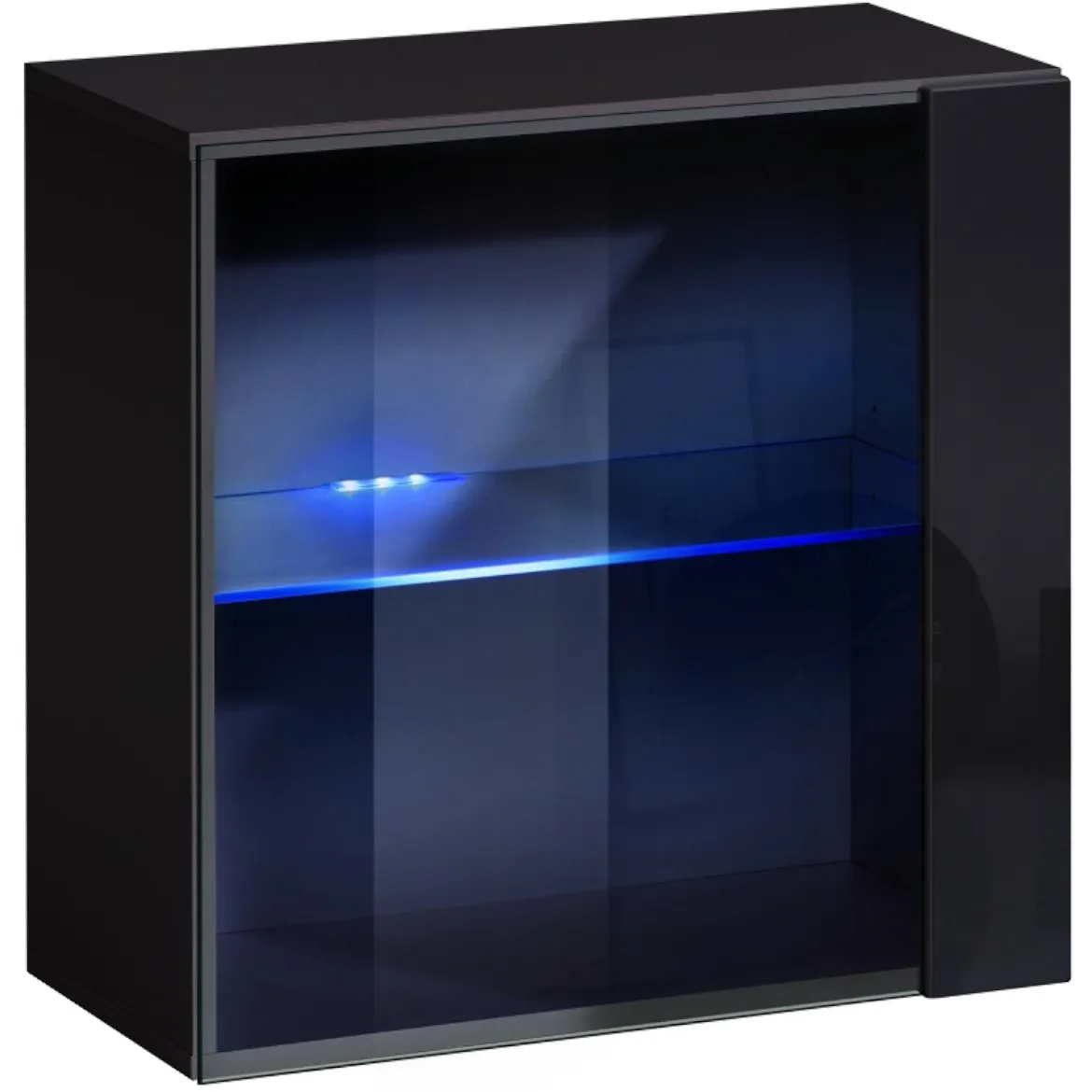 Switch viseci ormaric 1 vrata+ LED 60x30x60 cm crni