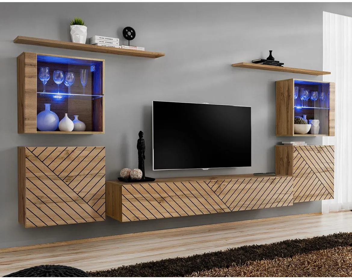 Switch XIV Line regal 320x40x160 cm hrast wotan