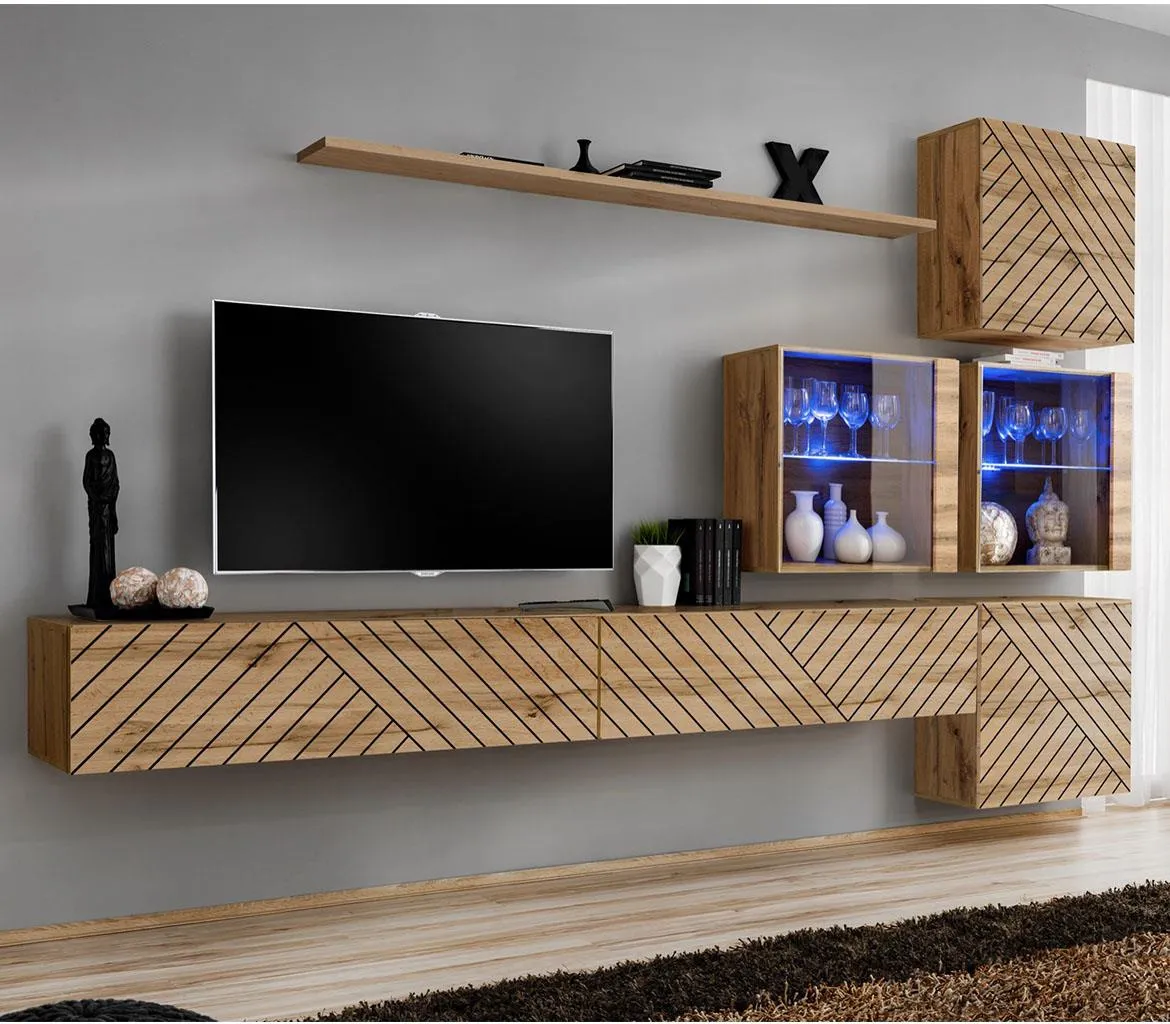 Switch XIX Line regal 310x40x200 cm hrast wotan