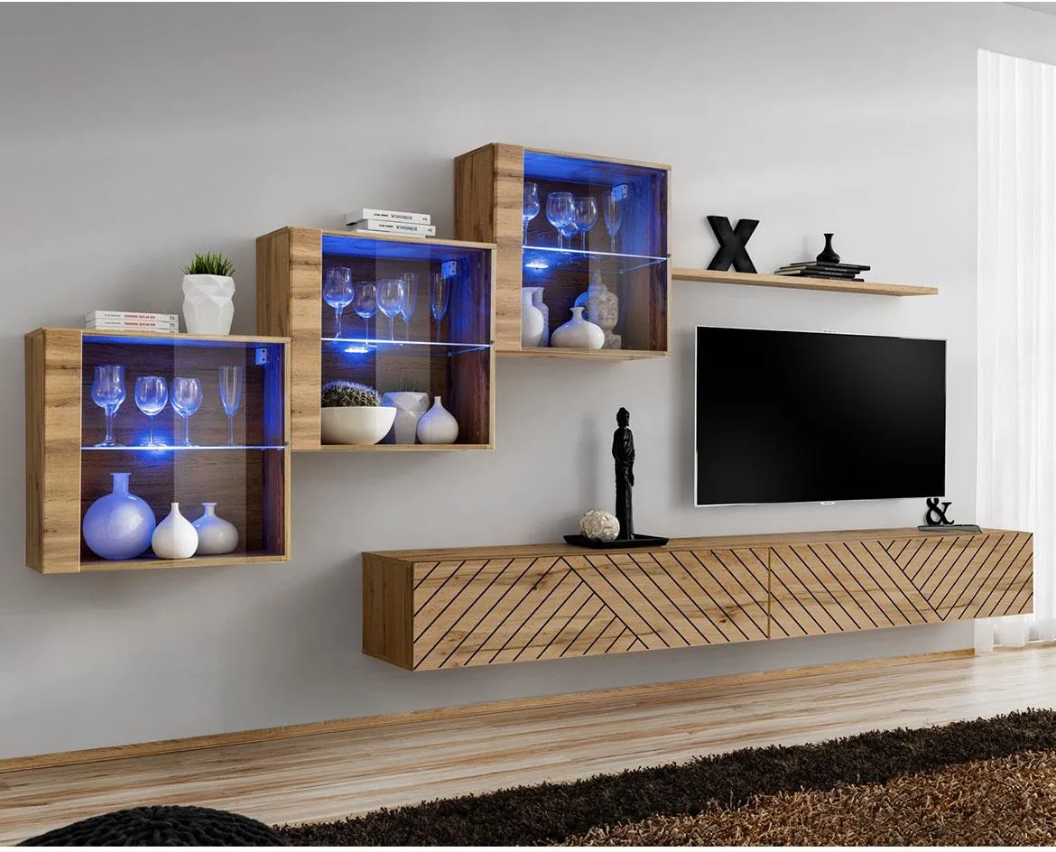 Switch XX Line regal 330x40x150 cm hrast wotan