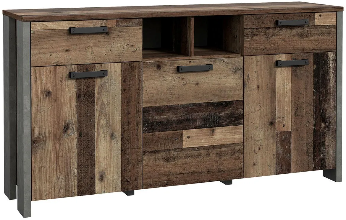 Symmach CLFK231 komoda 156,4x41,6x86,3 oldwood natur/beton siva