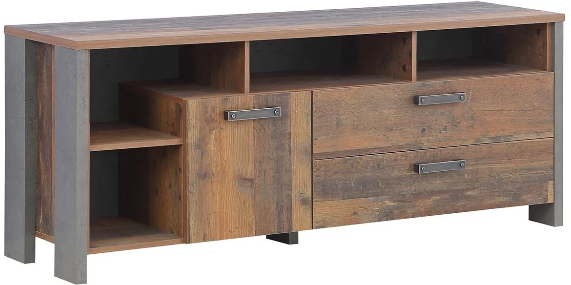 Symmach CLFT235 TV komoda 161x41,6x63,9 oldwood natur/beton siva
