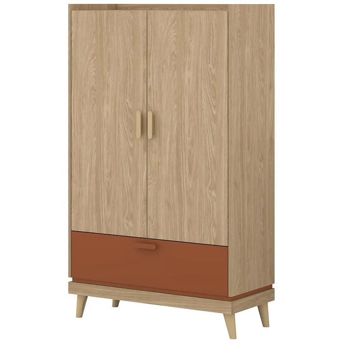 Sys Scandi ormar 90x40x150 cm hrast/cigla