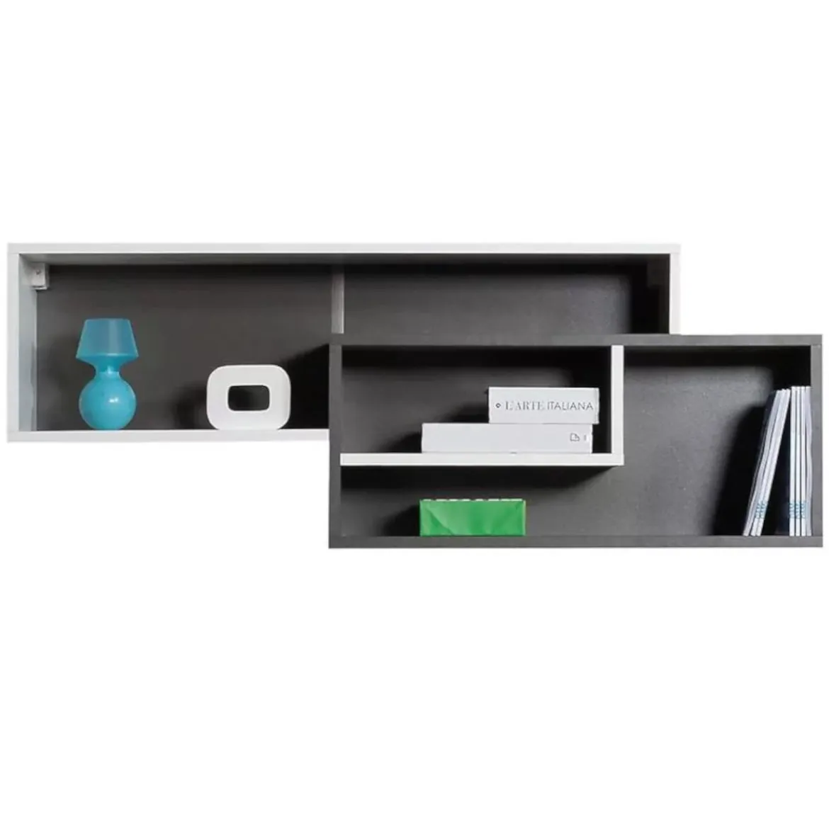 Tablo zidna polica TA10 115x25x43 belo/siva
