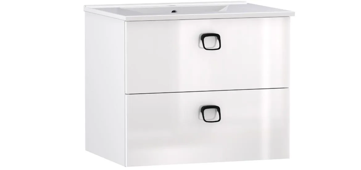 Teone 60 2S kupatilska baza sa umivaonikom 60x46x50 cm bela