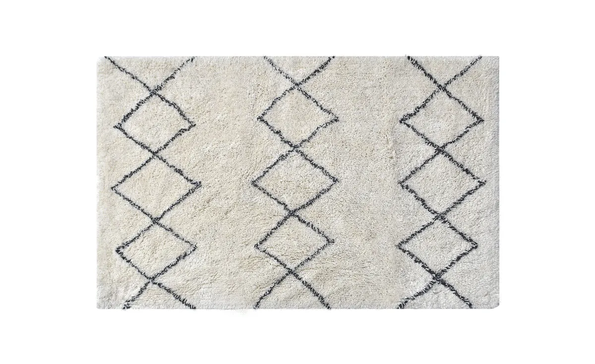 TEPIH BERBER 00 60X90CM NATUR/CRNI