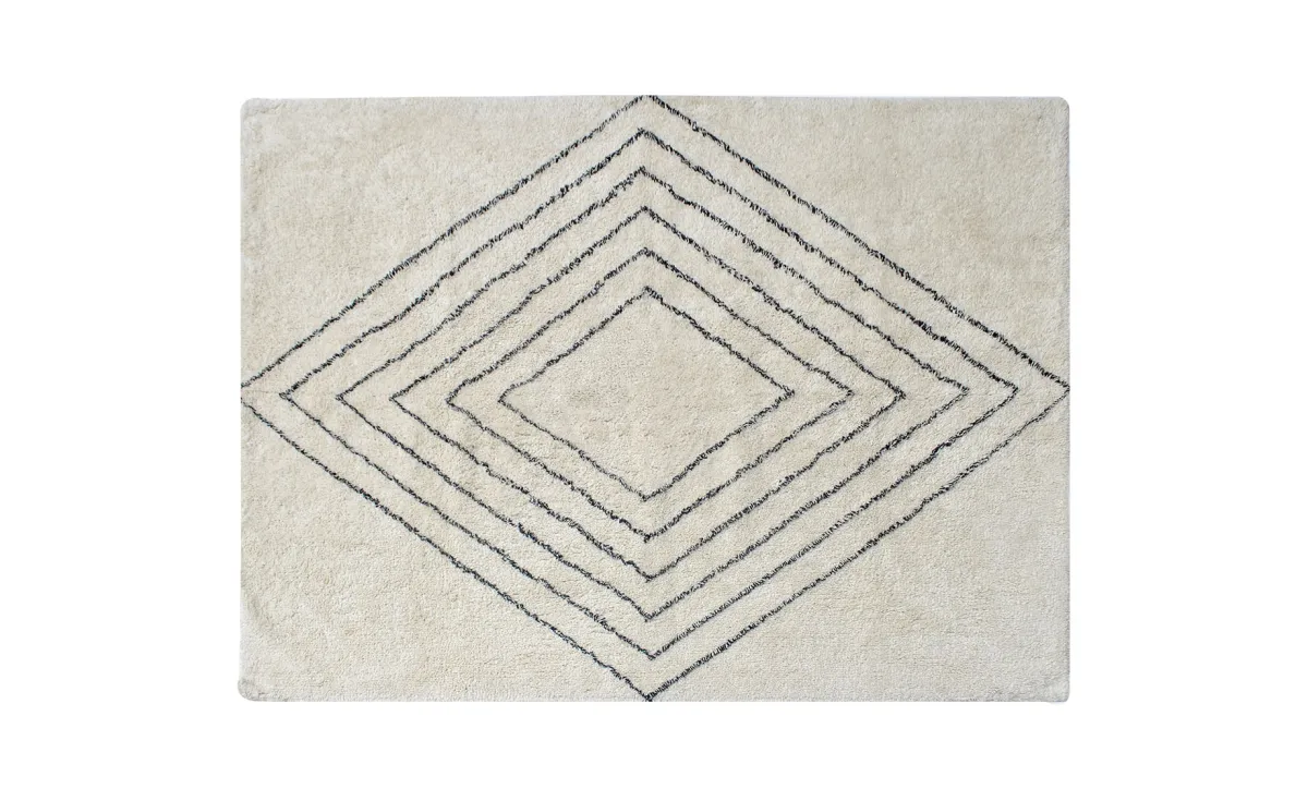 Tepih Berber 130X170cm natur/crni