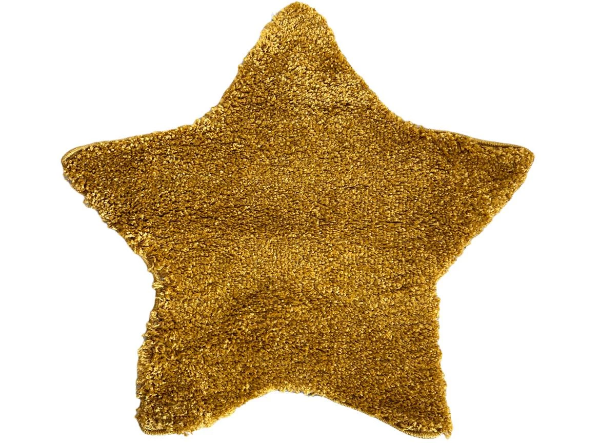 Tepih Shaggy Enjoy 80x150cm oblik zvijezda žuti