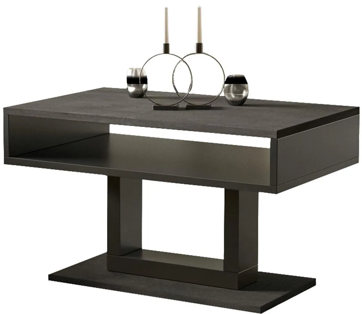 Tilo klub sto 1 polica 100x65x58 cm tamno sivi