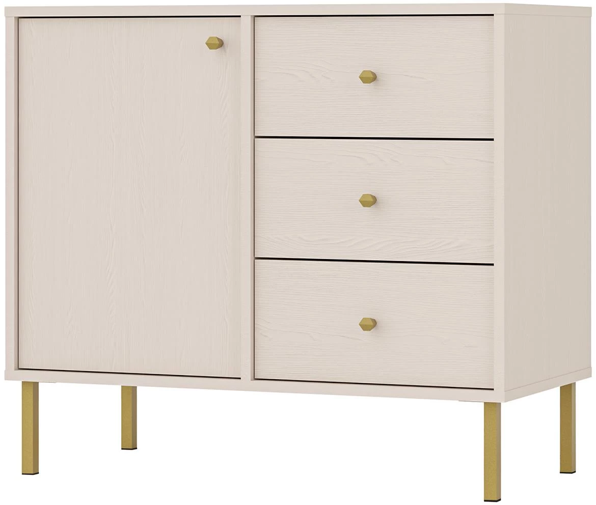 Tokio 2 1F 3S komoda 1vrata, 3fioke 83,6x40,8x73,9 bež 814