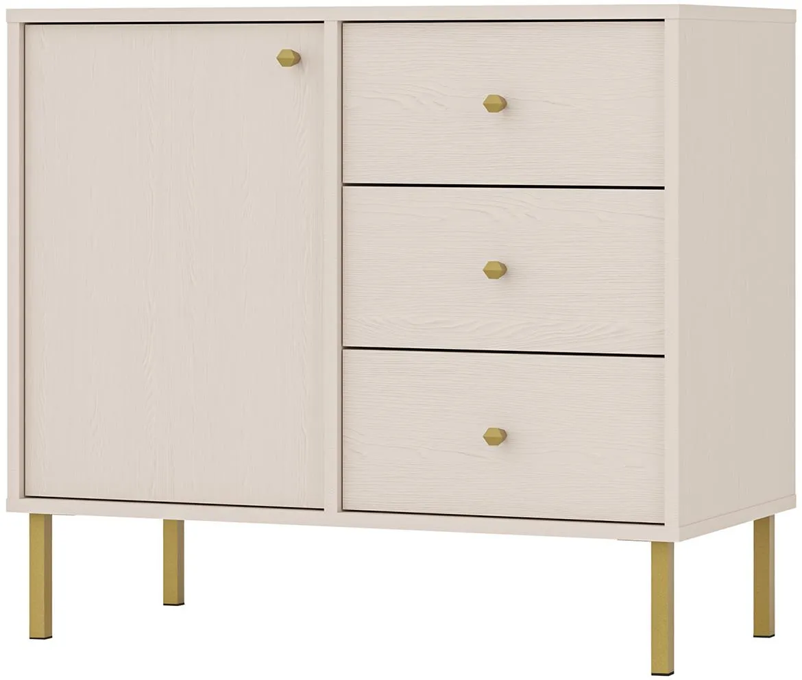 Tokio 2 1F 3S komoda 1vrata, 3fioke 83,6x40,8x73,9 bež 814