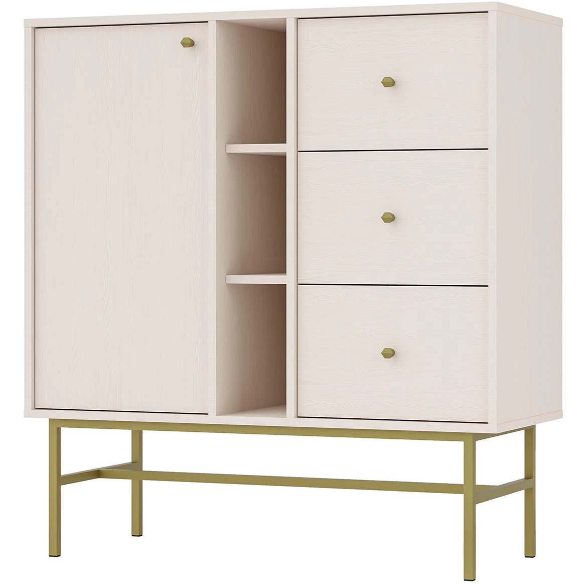 Tokio 3 1F 3S komoda 1vrata, 3fioke 100,2x40,8x107,5 bež 824