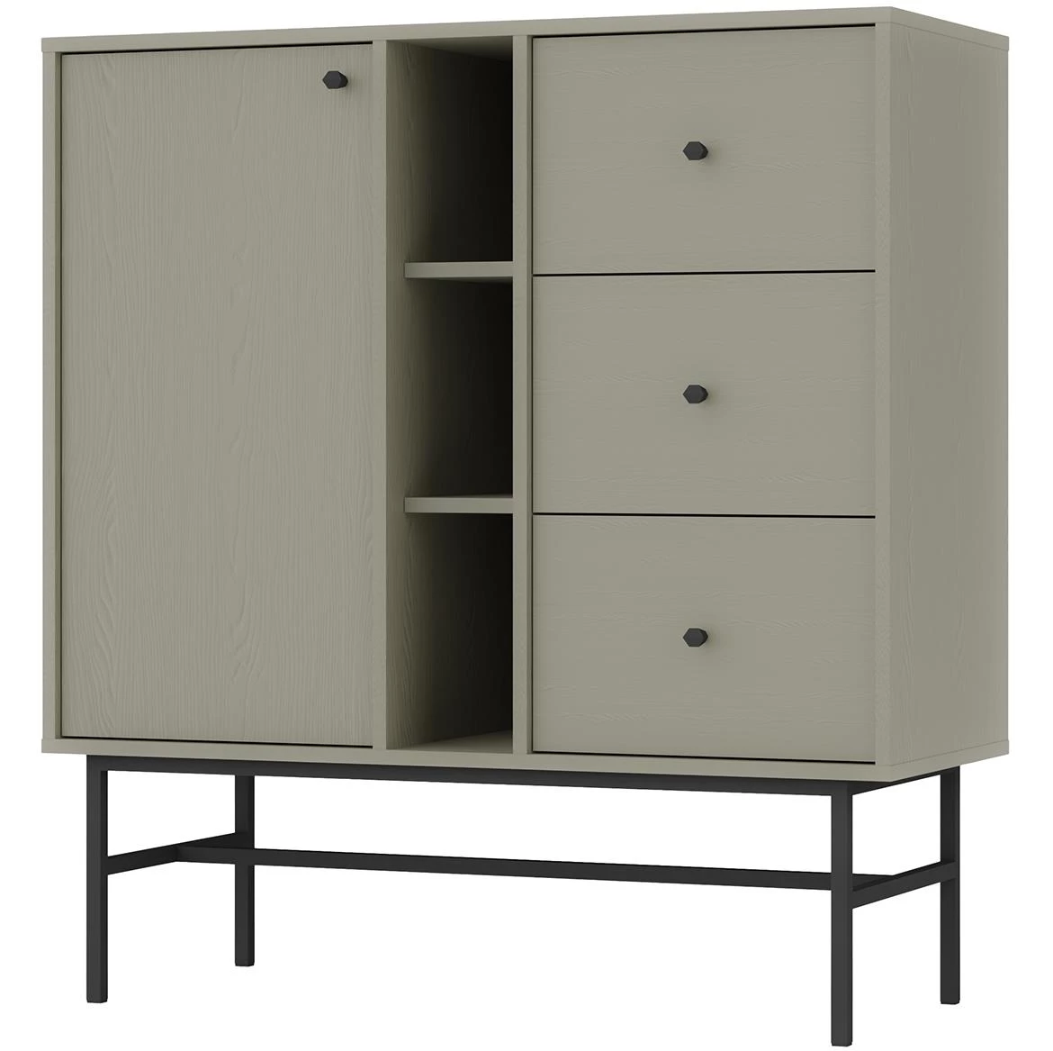 Tokio 3 1F 3S komoda 1vrata, 3fioke 100,2x40,8x107,5 eukaliptus 824