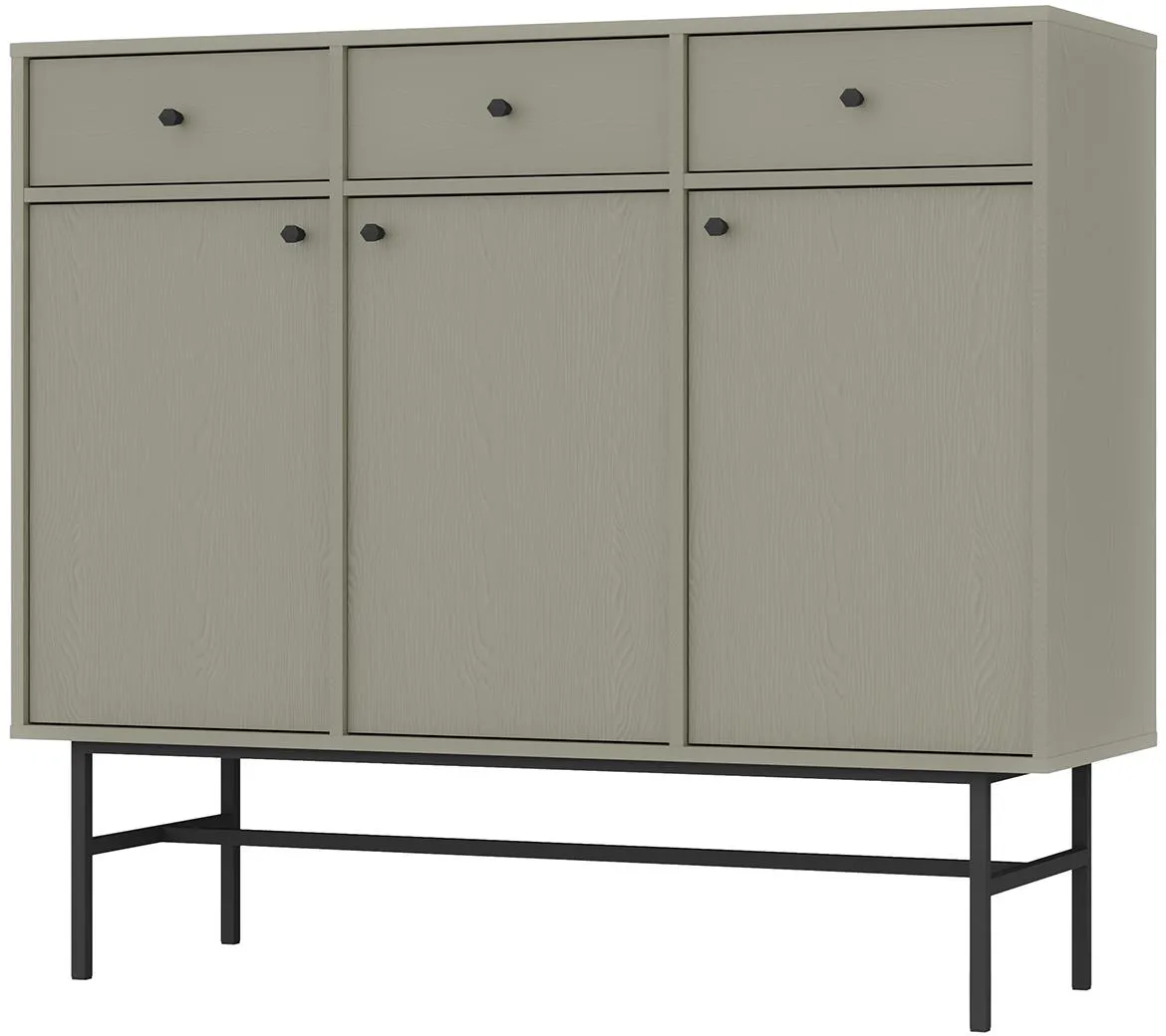 Tokyo 3 3F 3S komoda 3fioke, 3vrata 124,5x40,8x107,5 eukaliptus 827