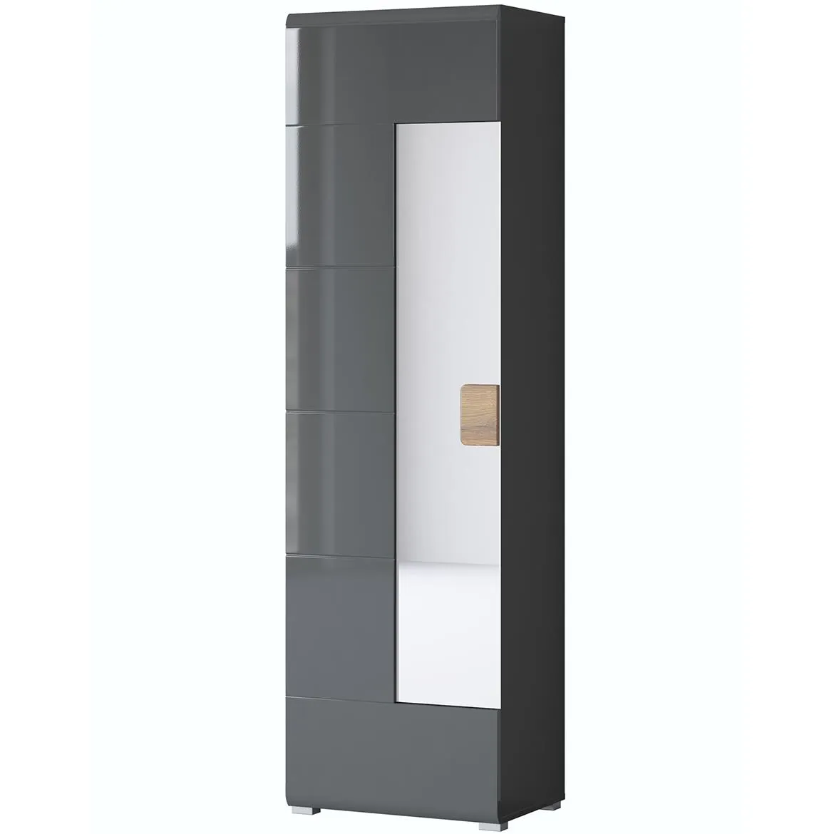 Toledo 1d ormar 1vrata 61x37x204 hrast/antracit sjaj