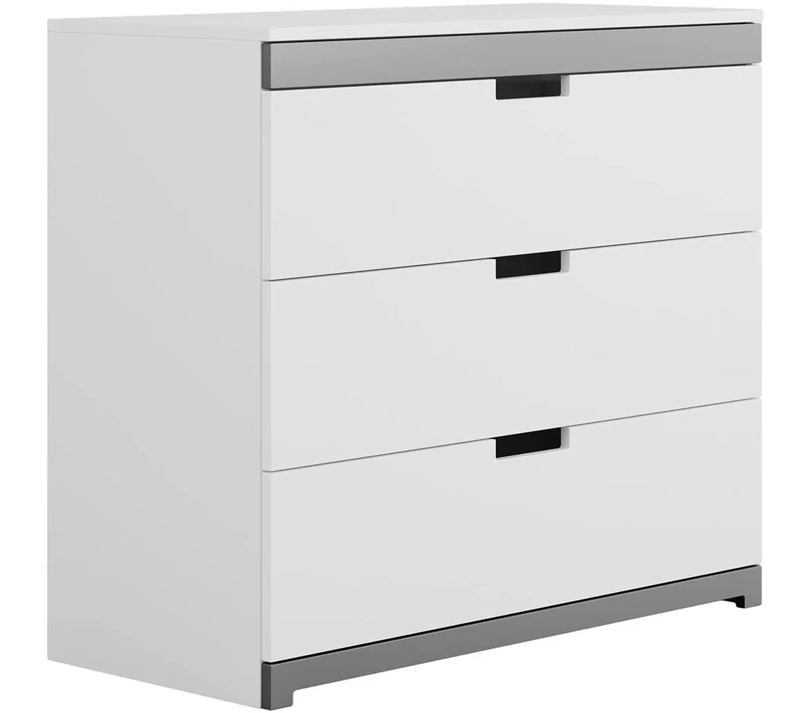Tomi komoda 3 fioke 90x45x100 cm bela