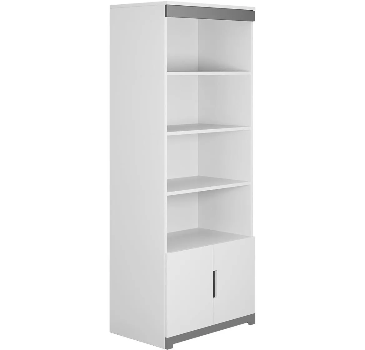 Tomi polica 2 vrata+4 otvora 70x44x180 cm bela