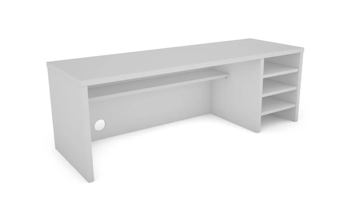 Torino dodatna polica za radni sto 119x39,5x40cm bela