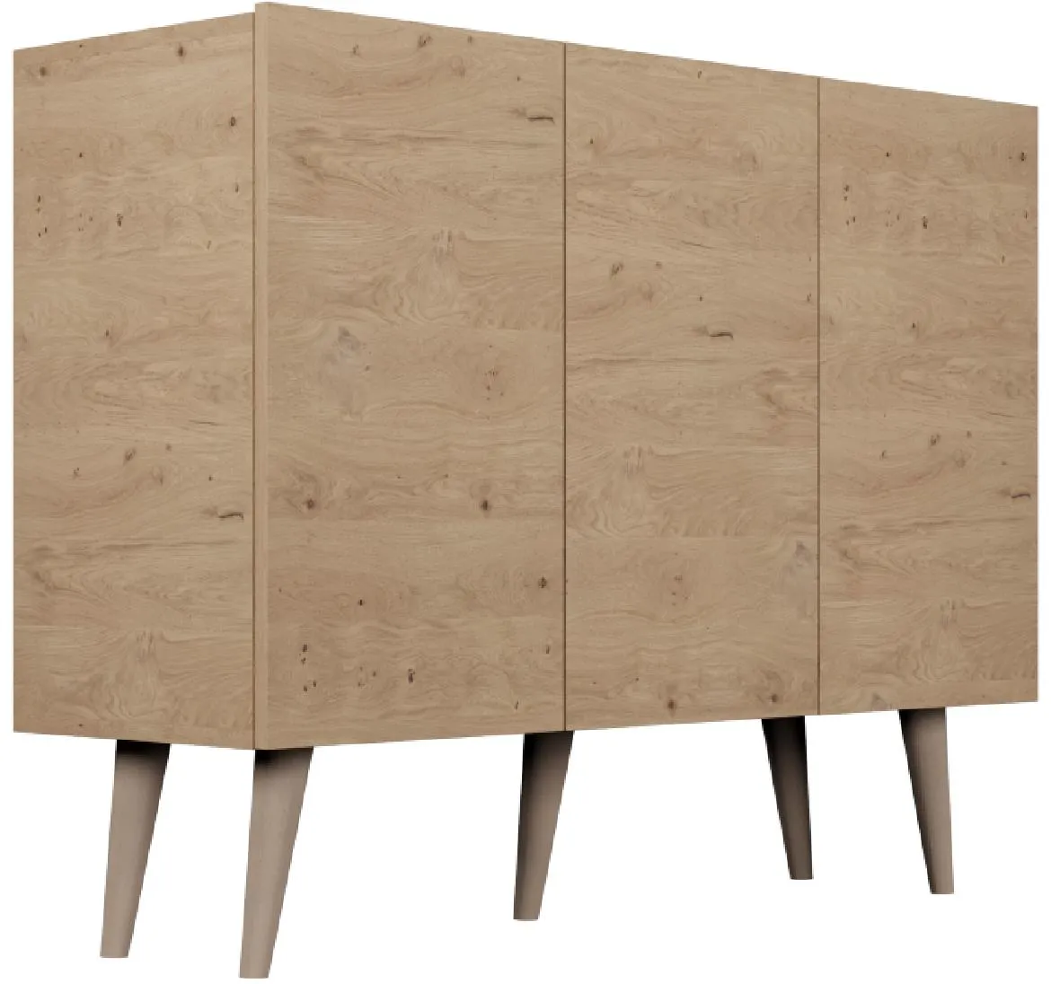 Toronto komoda 3 vrata 120x39,9x95,5 cm natur (Artisan hrast)