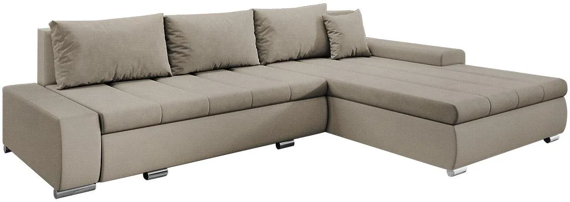 Toscania ugaona garnitura s ležajem 297x154,5x85 reverzibilna Crown 2 bež